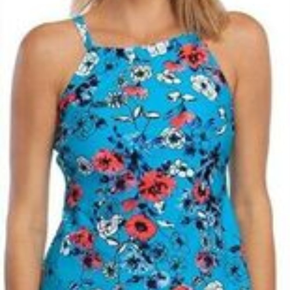 Ocean Avenue Women' Geo Stripe Racer Tankini